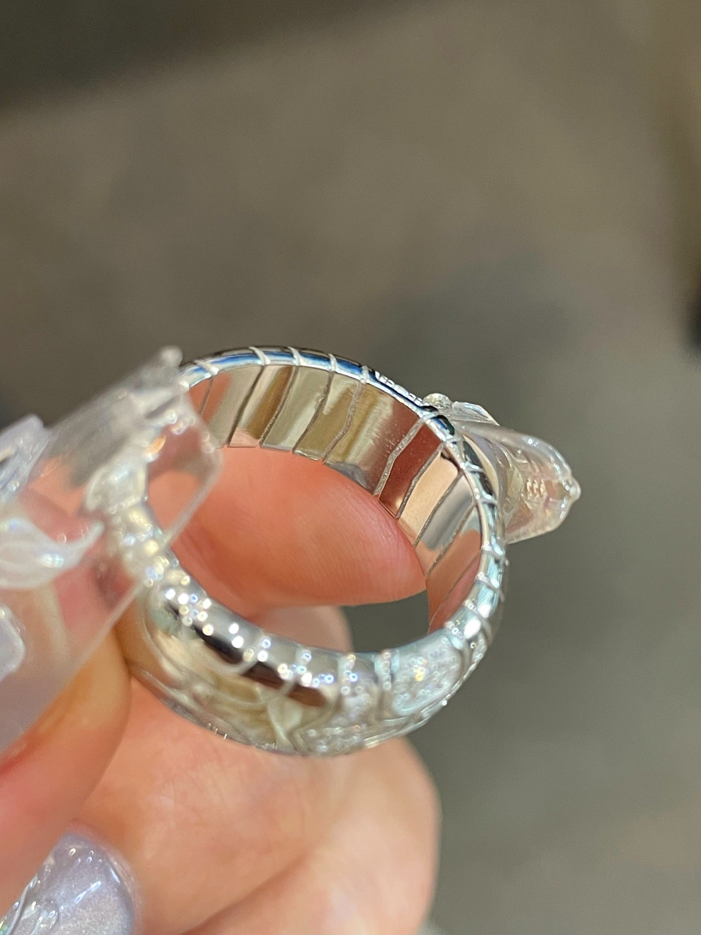 Heavyweight Geometric Mosaic Pavé Band Ring - floysun