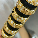 Heavyweight Geometric Mosaic Pavé Band Ring - floysun