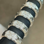 Heavyweight Geometric Mosaic Pavé Band Ring - floysun