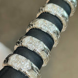 Heavyweight Geometric Mosaic Pavé Band Ring - floysun