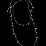 Hematite, Garnet & Freshwater Pearl Charm Long Necklace - floysun