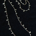 Hematite, Garnet & Freshwater Pearl Charm Long Necklace - floysun