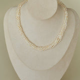 Hepburn Style Multi - Layer Rice Pearl Wrap Necklace - floysun