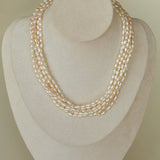 Hepburn Style Multi - Layer Rice Pearl Wrap Necklace - floysun