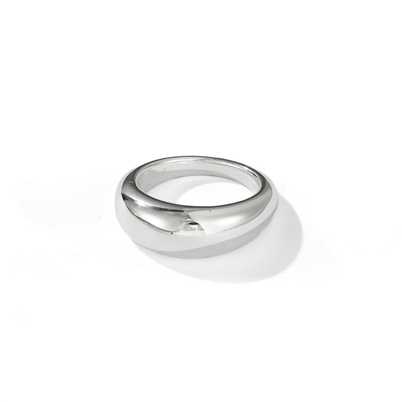 High-Polish Graduated Dome Band Ring - floysun