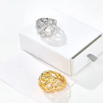 High - Polish N - Shaped Designer Ring - floysun