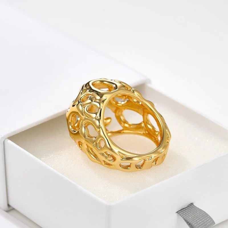 High - Polish N - Shaped Designer Ring - floysun
