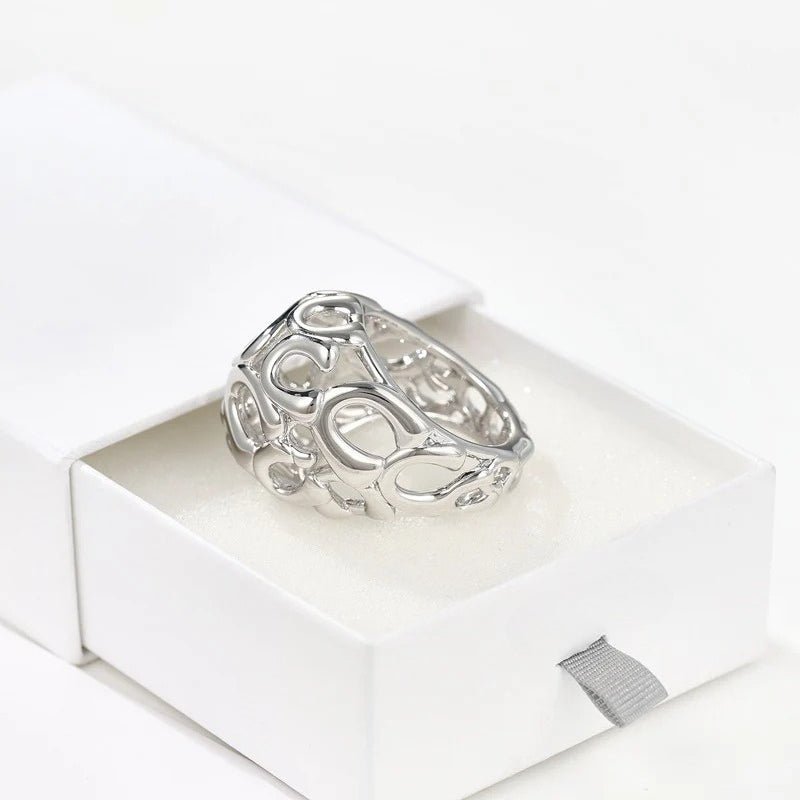 High - Polish N - Shaped Designer Ring - floysun
