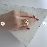 High - Polish N - Shaped Designer Ring - floysun