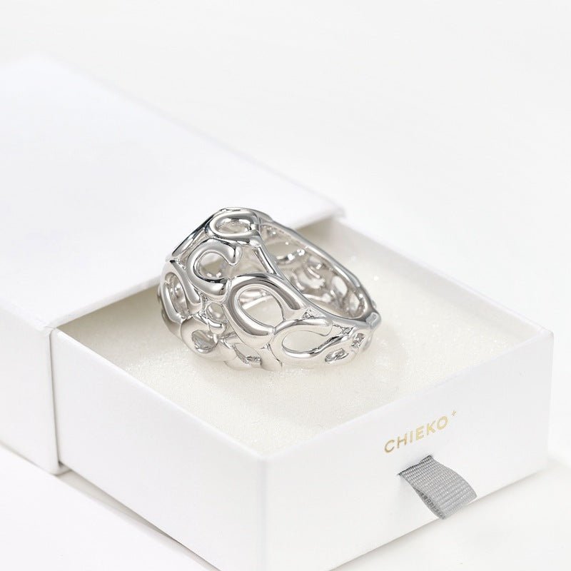 High - Polish N - Shaped Designer Ring - floysun