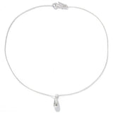 High-Polish Sculptural Teardrop Pendant Necklace - floysun