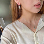 High-Polish Sculptural Teardrop Pendant Necklace - floysun