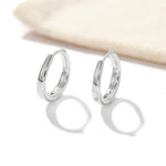 High‑Polished Smooth Classic Huggie Hoop Earrings - floysun
