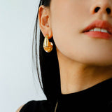 Hilltop Earrings – Gold White Crystal - floysun