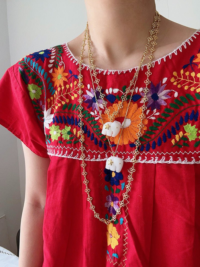 Hollow Clover Long Necklace - floysun