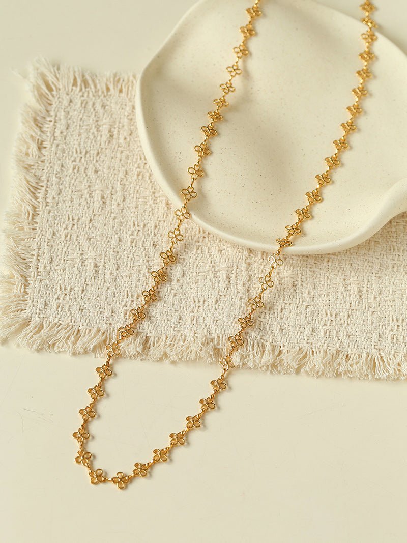 Hollow Clover Long Necklace - floysun
