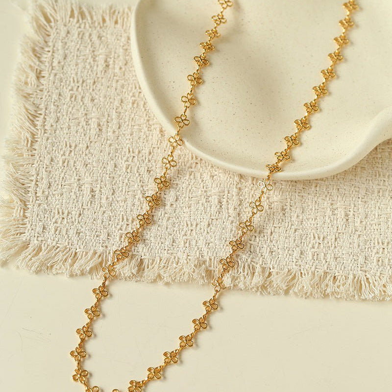 Hollow Clover Long Necklace - floysun