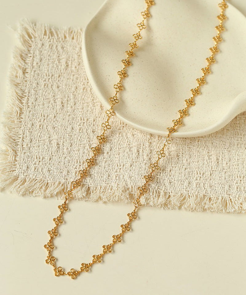 Hollow Clover Long Necklace - floysun
