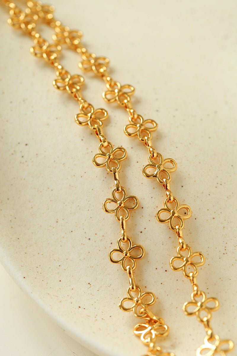 Hollow Clover Long Necklace - floysun