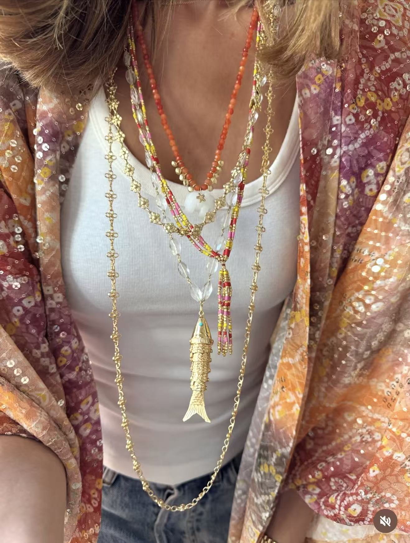 Hollow Clover Long Necklace - floysun