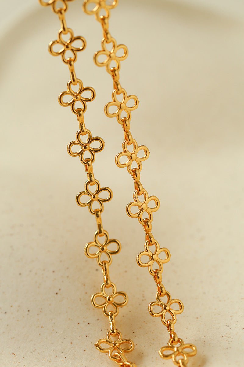 Hollow Clover Long Necklace - floysun