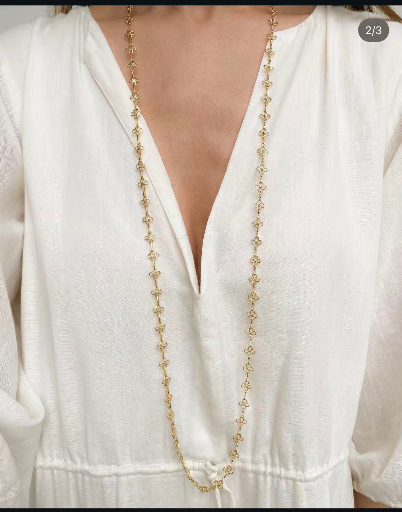 Hollow Clover Long Necklace - floysun