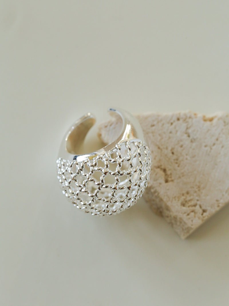 Hollow Mesh Orb Ring - floysun
