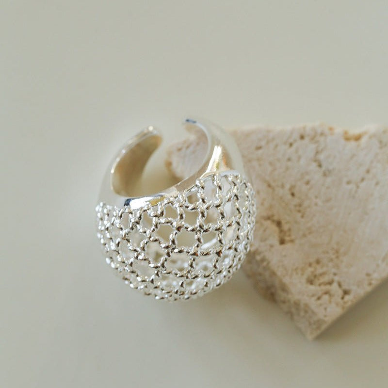 Hollow Mesh Orb Ring - floysun