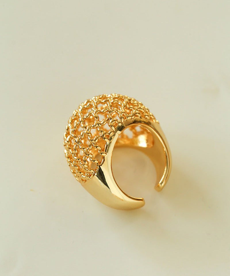 Hollow Mesh Orb Ring - floysun