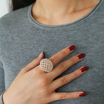 Hollow Mesh Orb Ring - floysun