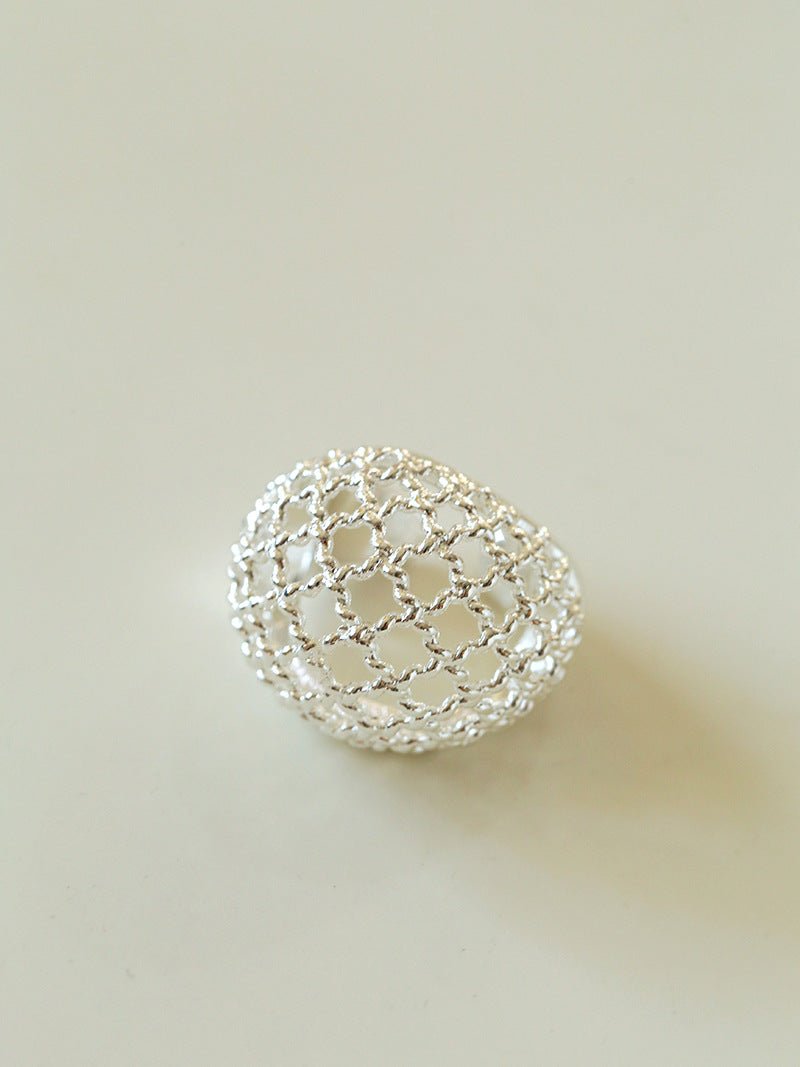 Hollow Mesh Orb Ring - floysun