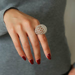 Hollow Mesh Orb Ring - floysun