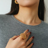 Hollow Mesh Orb Ring - floysun