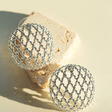 Hollow Mesh Orb Stud Earrings - floysun