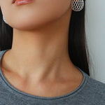 Hollow Mesh Orb Stud Earrings - floysun