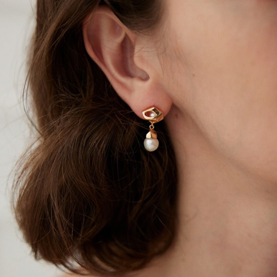 Hollow Pearl Earring - floysun