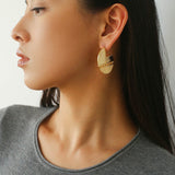 Hollow Woven Geometric Earrings - floysun