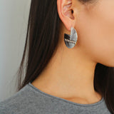 Hollow Woven Geometric Earrings - floysun