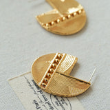 Hollow Woven Geometric Earrings - floysun