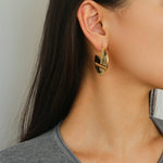 Hollow Woven Geometric Earrings - floysun