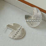 Hollow Woven Geometric Earrings - floysun