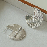 Hollow Woven Geometric Earrings - floysun