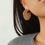 Hollow Woven Geometric Earrings - floysun