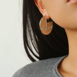 Hollow Woven Geometric Earrings - floysun