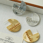 Hollow Woven Geometric Earrings - floysun