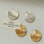 Hollow Woven Geometric Earrings - floysun