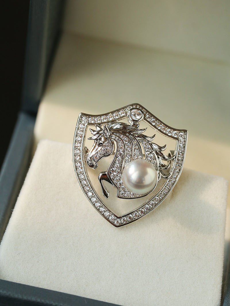 Horse Head Pearl Brooch - floysun