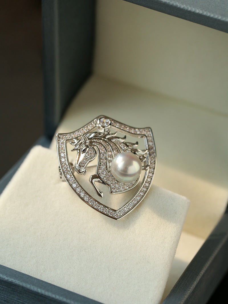 Horse Head Pearl Brooch - floysun