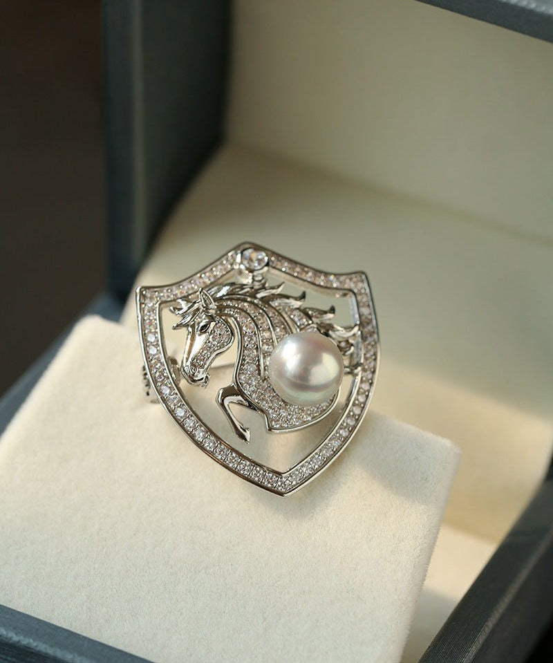 Horse Head Pearl Brooch - floysun