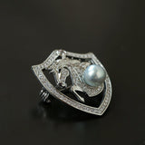 Horse Head Pearl Brooch - floysun